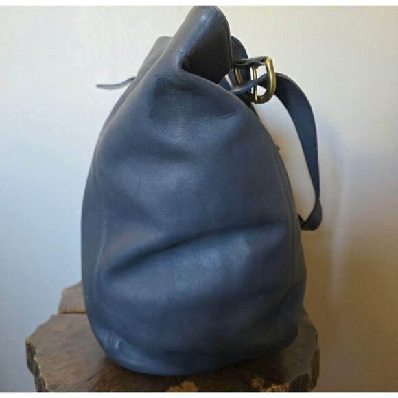 Coach 4082 Soho Duffle Tote Navy Leather Shoulder Bag Vintage USA Authenticated - Picture 10 of 16